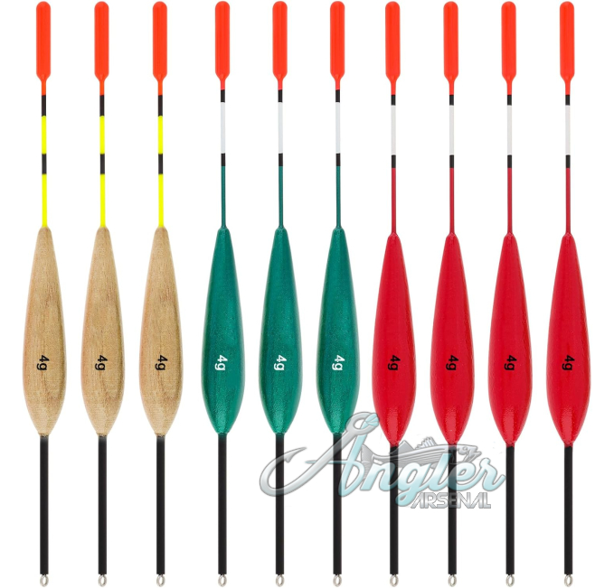 OriGlam 10pcs Wood Slip Bobbers for Crappie Angler Arsenal