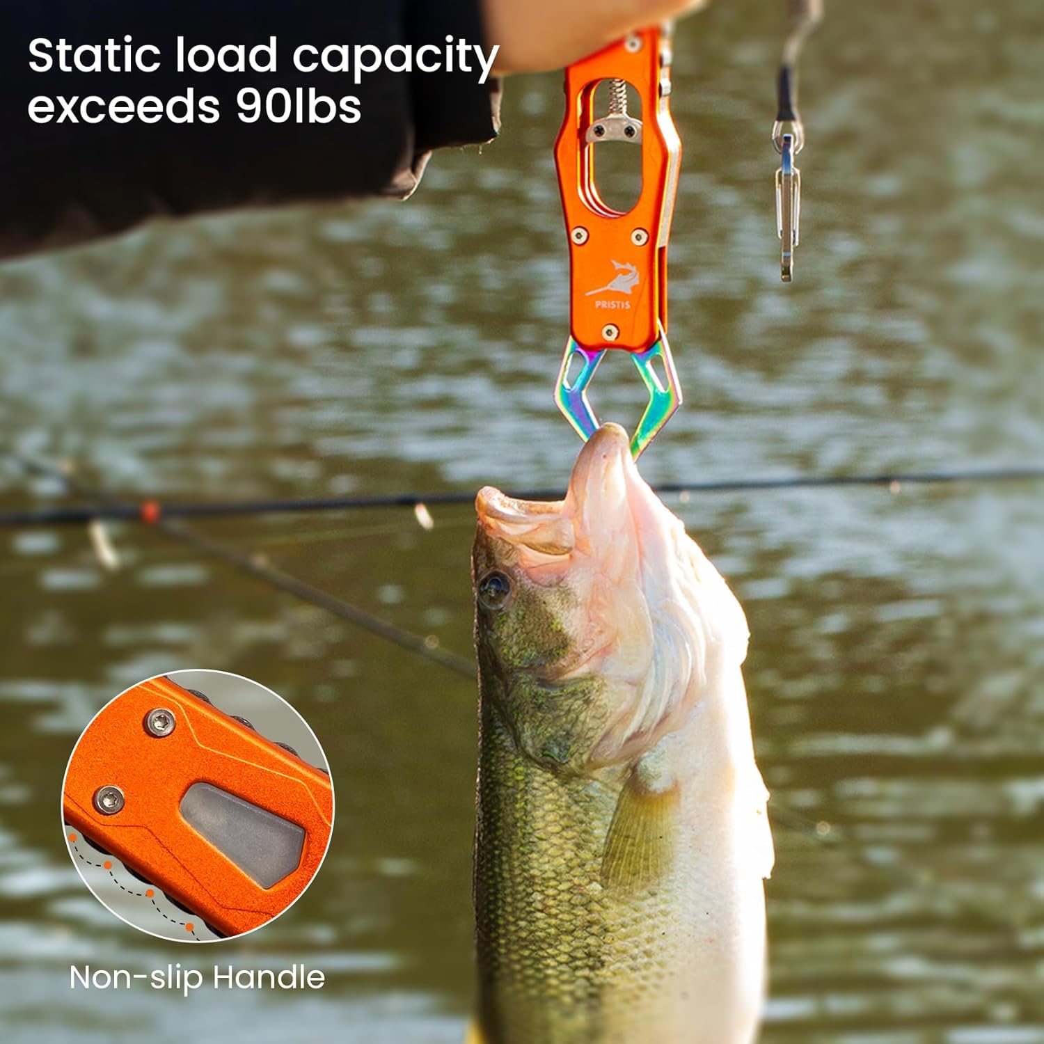 Fish Lip Gripper with Hook Remover Holder Angler Arsenal Gear - Image 3