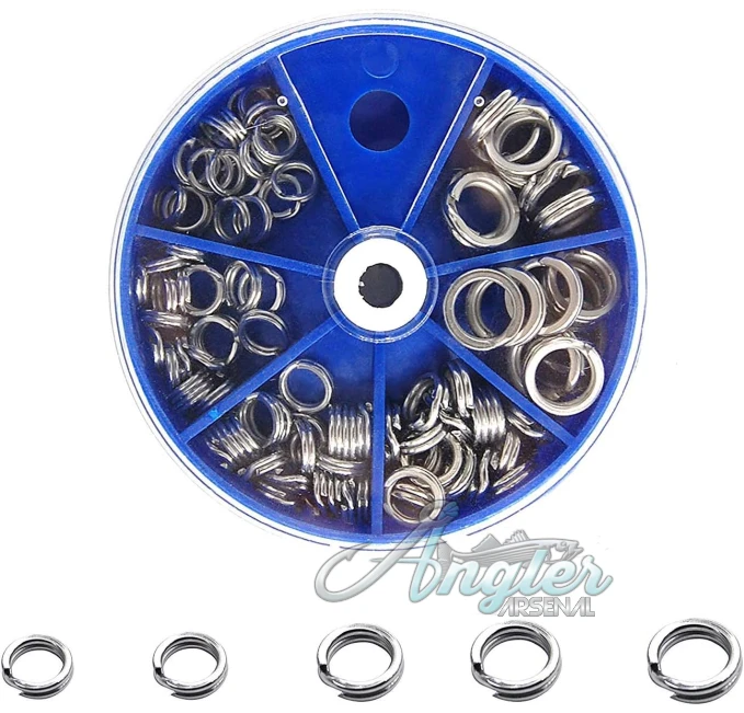 Double Split Rings 100pcs Stainless Steel by Angler Arsenal