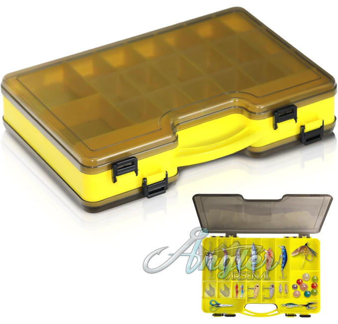 Plastic Tackle Box with Removable Dividers Angler Arsenal