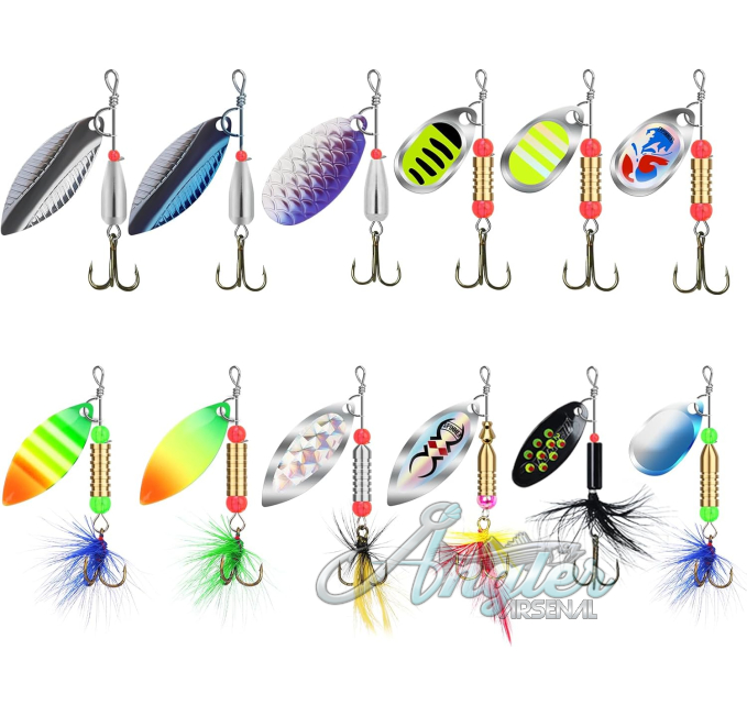 Flash Copper Body Spinners by Angler Arsenal for Walleye Fishing