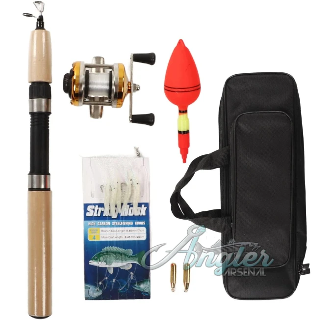 Ultralight Ice Fishing Gear Combo Set with Jigs Angler Arsenal
