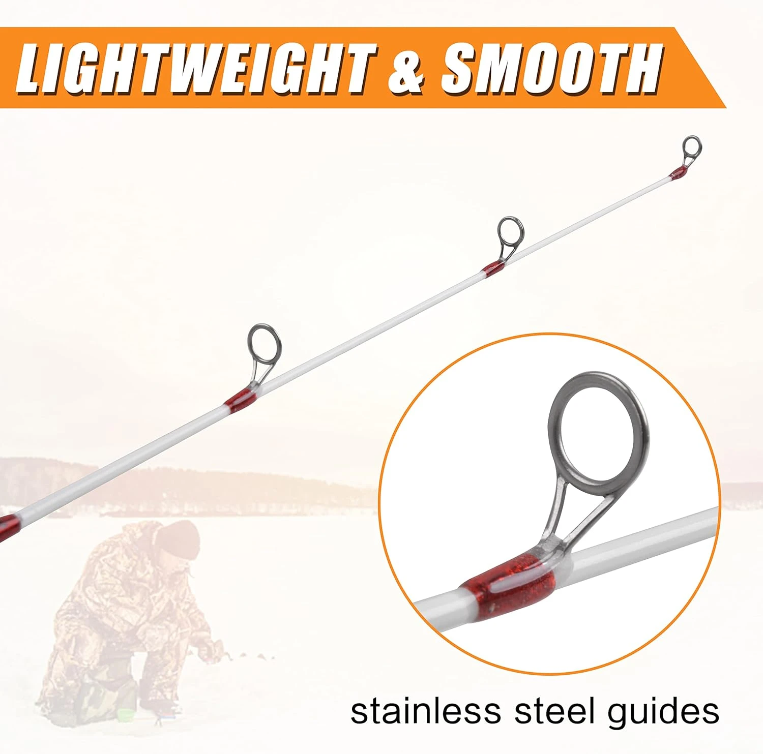 AGOOL Ice Fishing Rod Ultralight for Walleye Perch Angler Arsenal - Image 3