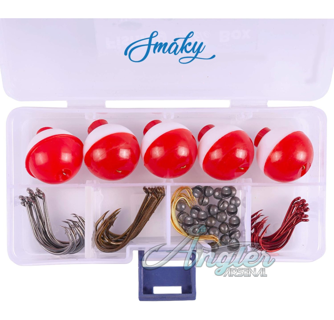 Smaky Fishing Tackle Kit with Hooks and Sinkers Angler Arsenal
