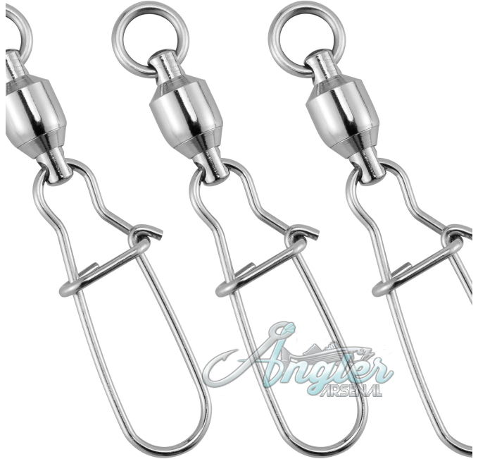 Dr Fish 20 Pack Ball Bearing Snaps by Angler Arsenal Fishing Tackle