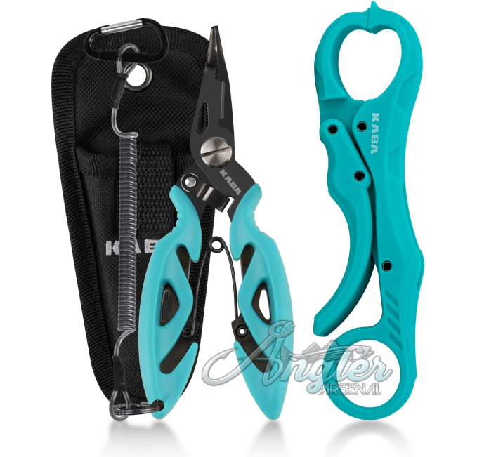 Kaba Mini Fish Lip Gripper Set Angler Arsenal 5-inch Fishing Pliers
