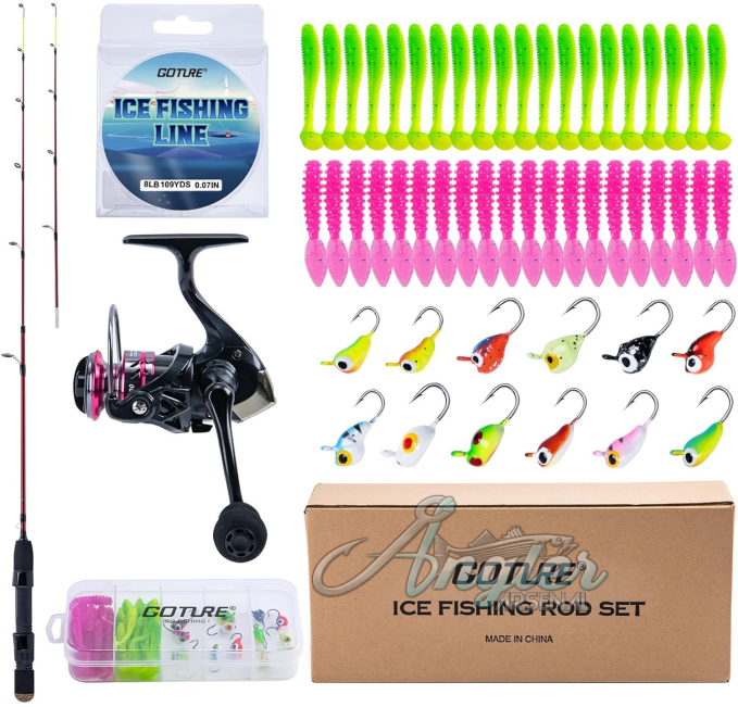 Goture 52-Piece Ice Fishing Kit with Double Tip Rod at Angler Arsenal