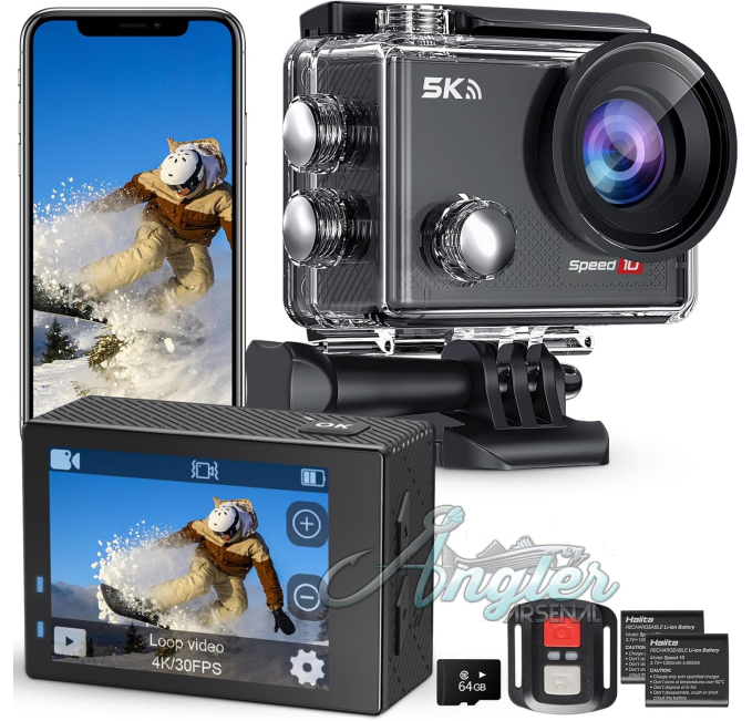 Hiicam Speed 10 5K Action Camera with EIS Angler Arsenal