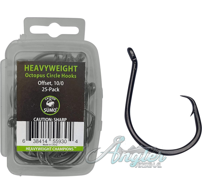 Heavyweight Catfish Fishing Hooks 25 Pack Angler Arsenal Gear