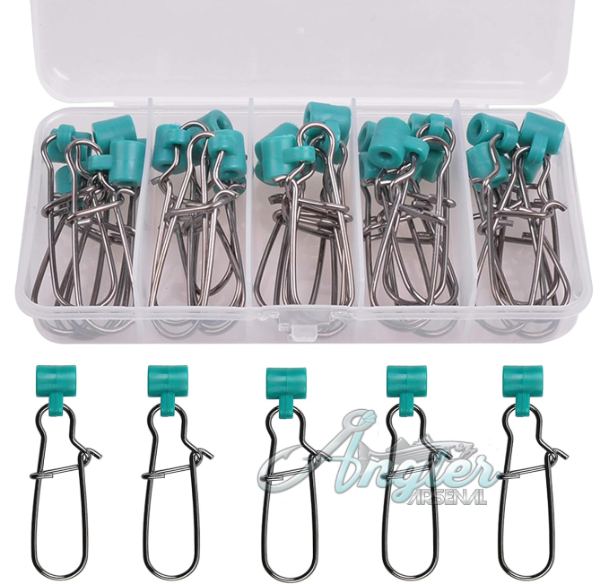 Heavy Duty Sinker Slides Duo Lock Snaps 25 Pack Angler Arsenal