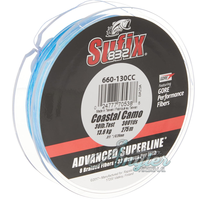 Sufix 832 Braid 30 Lb Coastal Camo Angler Arsenal 660-130CC
