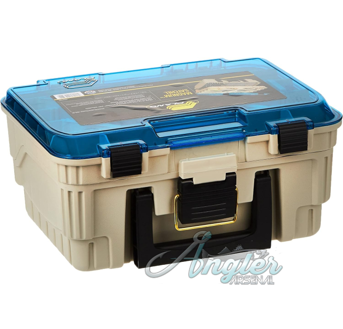 Plano 1349 Two Level Magnum Tackle Box Sandstone Blue Angler Arsenal