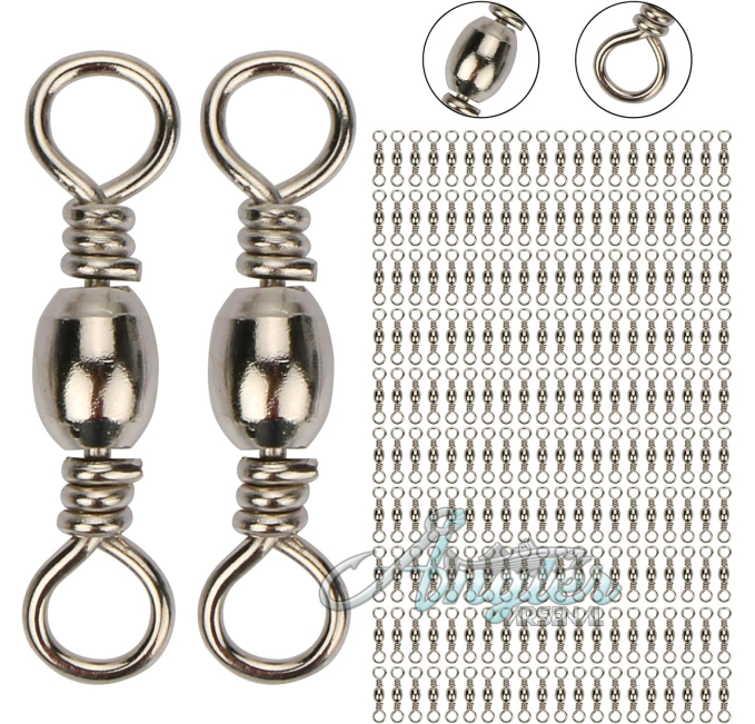 Goture Barrel Swivel Fishing Swivels 100200pcs by Angler Arsenal