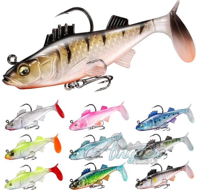 Soft Fishing Lures with Jig Head for Freshwater Angler Arsenal