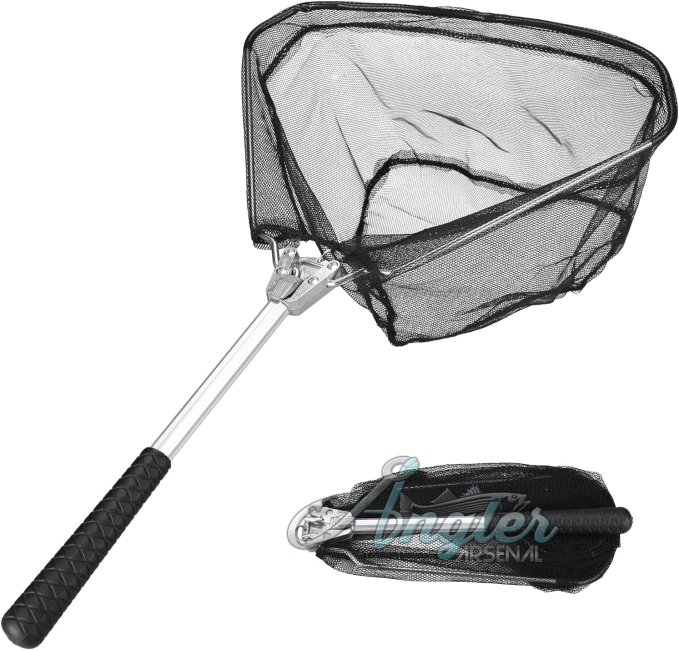 Yeahmart Fishing Net with Angler Arsenal Aluminum Telescopic Handle