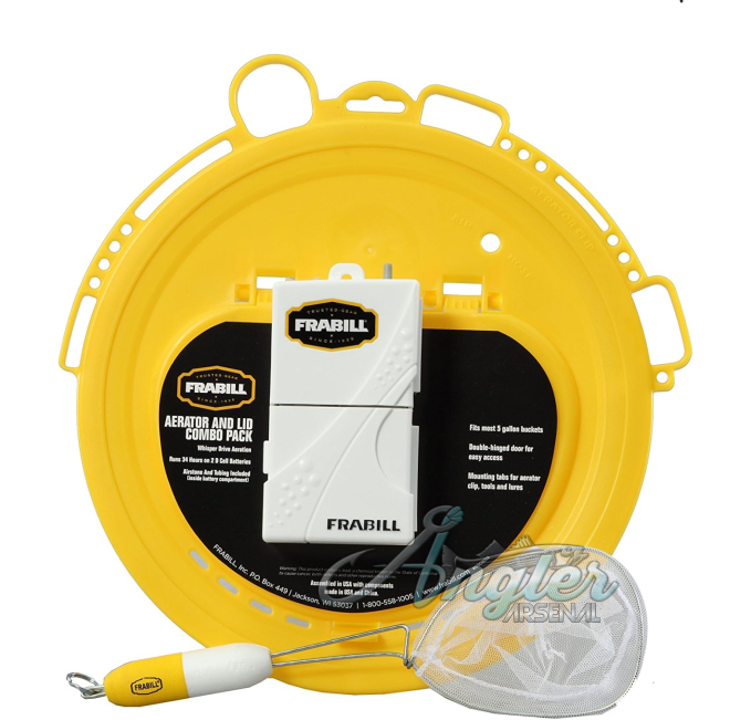 Frabill Aerator Lid Combo Pack Angler Arsenal Live Bait Storage