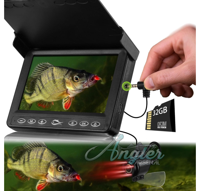 FishPRO 4.3'' Ice Fishing Camera Angler Arsenal 32GB SD DVR