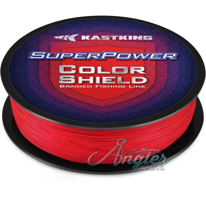 KastKing Superpower ColorShield Red 20LB 150Yds Braided Fishing Line Angler Arsenal