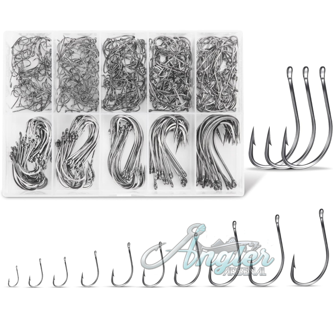 Circle Fishing Hooks 500 Pcs Angler Arsenal for All Waters