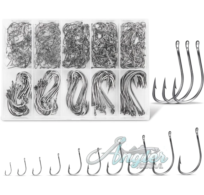 Circle Fishing Hooks 500 Pcs Angler Arsenal for All Waters