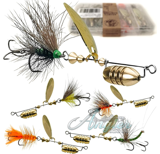 VMSIXVM Rooster Tail Trout Lures with Brass Spinner from Angler Arsenal