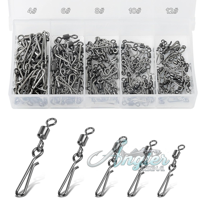 Realure 100 Pcs Quick Change Fishing Rolling Connectors by Angler Arsenal