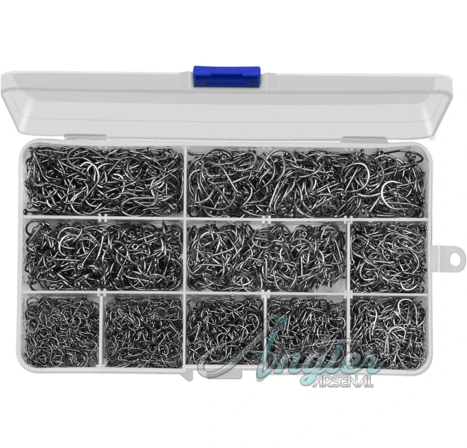 HETH High Carbon Steel Wide Gap Worm Hooks Angler Arsenal Gear