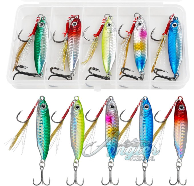 Fishing Lures Angler Arsenal Shiny Jigs for Tuna Salmon Grouper