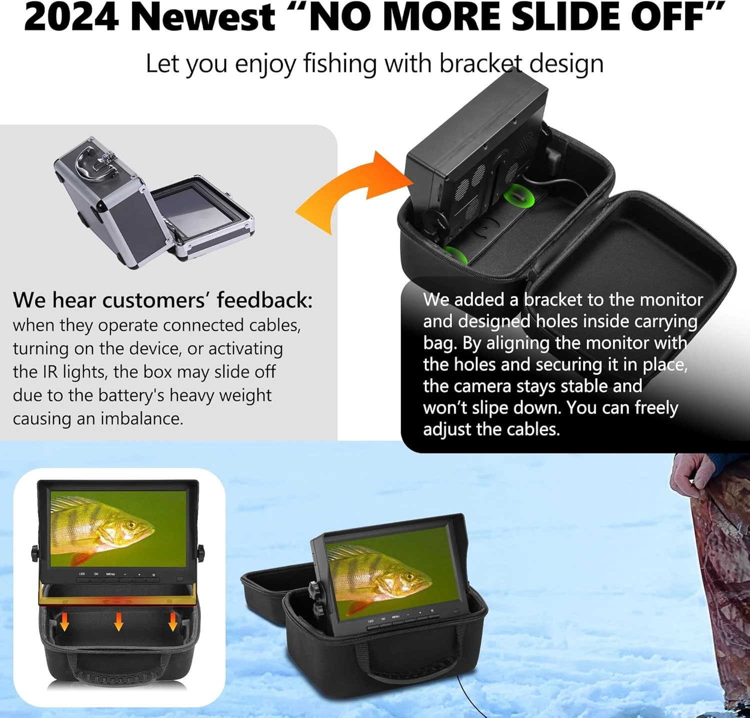 FishPRO 2024 Underwater Camera 7 Inch for Ice Fishing Angler Arsenal - Image 3