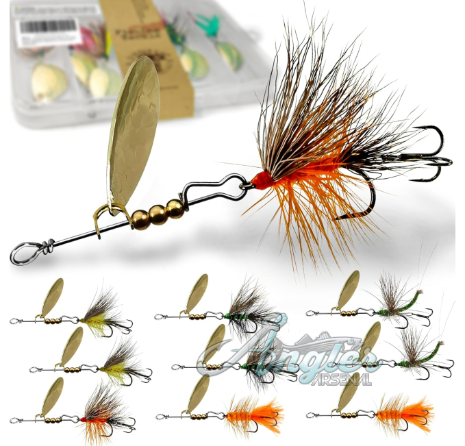 VMSIXVM Rooster Tail Fishing Lures with Brass Spinner at Angler Arsenal