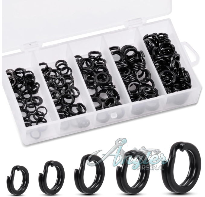 Fishing Split Rings Kit Angler Arsenal 200pcs Heavy Duty Set