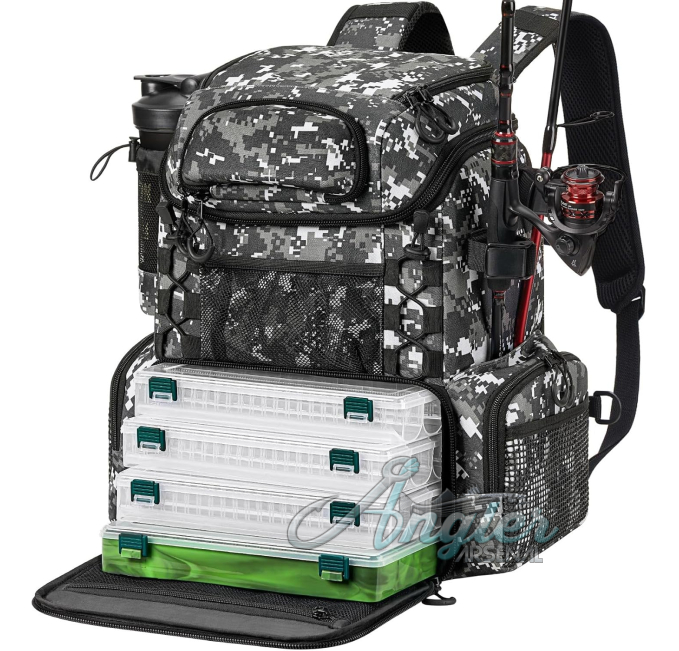 Piscifun Fishing Backpack with Rod Holders and Tackle Boxes Angler Arsenal