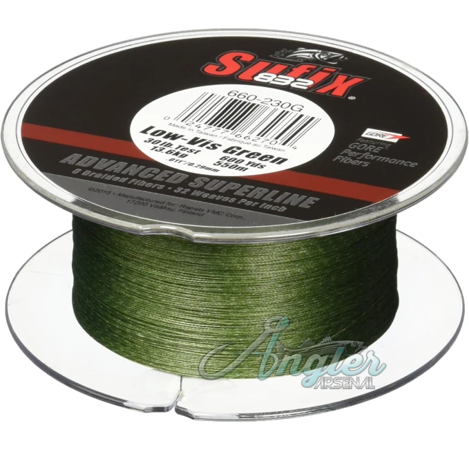 Sufix 832 Braid Line 600 Yards Green 20-Pound Angler Arsenal