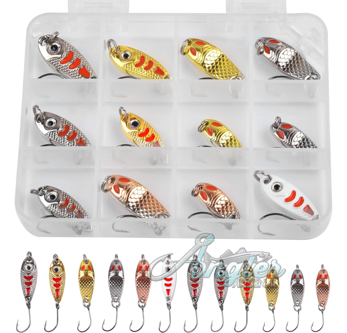 Trout Fishing Spoon Lure Set Angler Arsenal Single Hook Baits