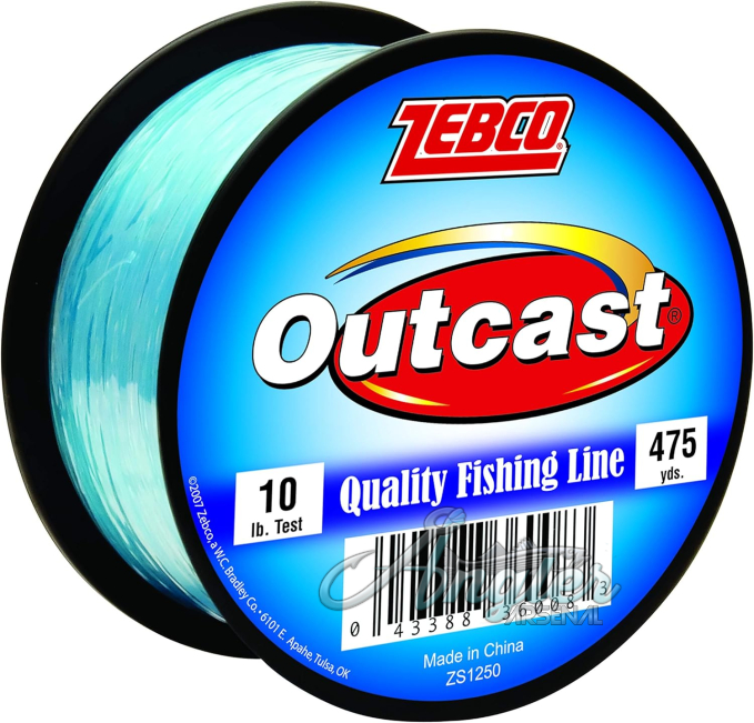 Zebco Outcast Monofilament Fishing Line Angler Arsenal 12lb