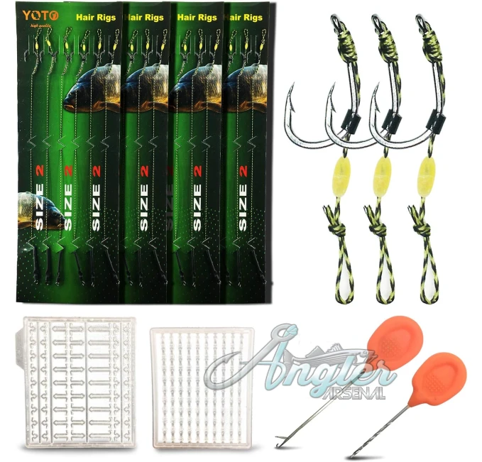 Carp Fishing Hair Rigs Angler Arsenal 24Pcs Swivel Boilies