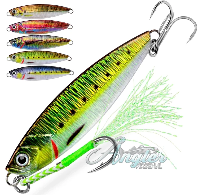 Fishing Jigs and Lures by Angler Arsenal for Bass and Saltwater