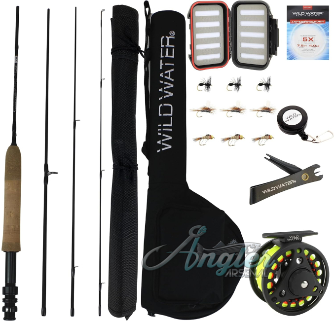 Wild Water Fly Fishing Combo Kit by Angler Arsenal for Beginners
