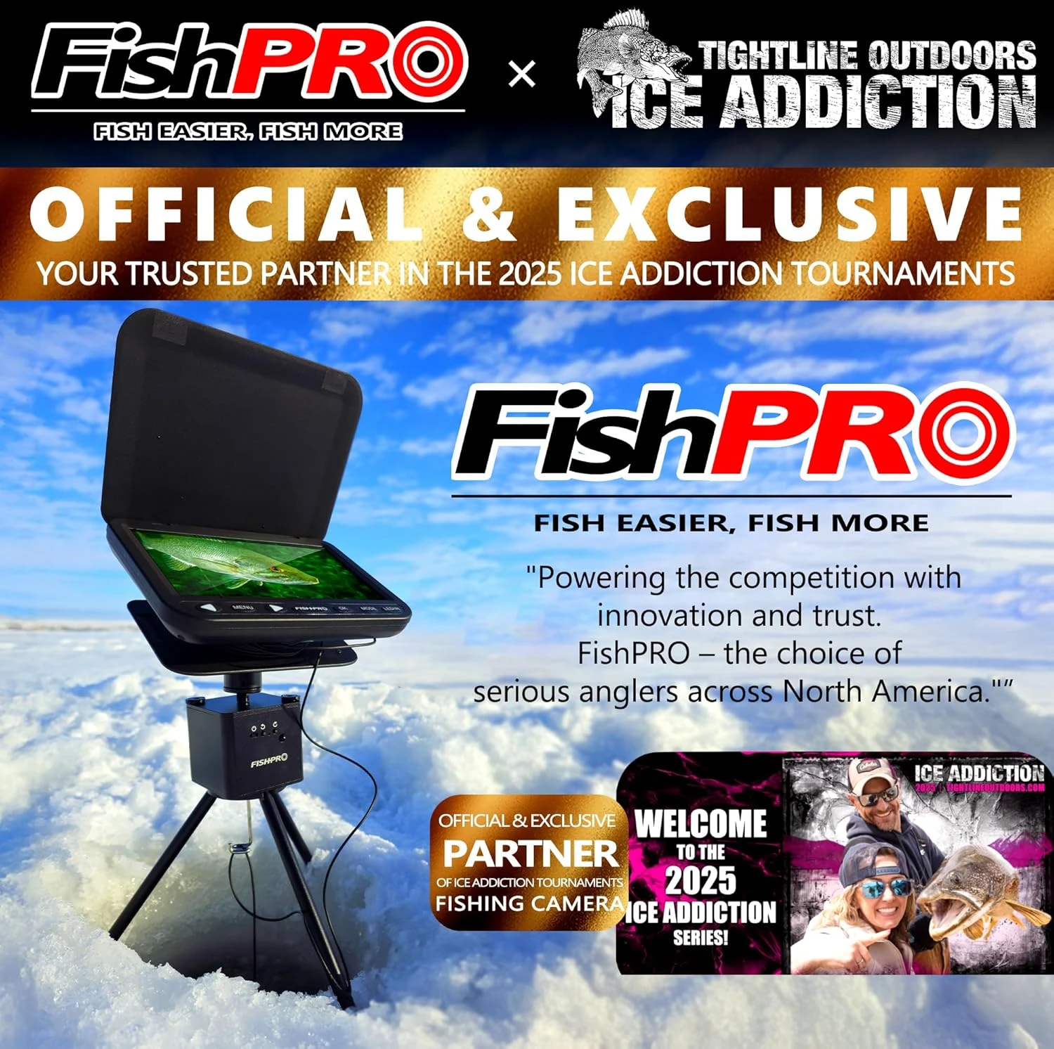 FishPRO 2024 Upgrade Underwater Fishing Camera 7 inch HD 1080P Ice Fishing Camera 10000mAh Li-Battery IR LED for Dark USB-C Portable Ice Fishing Fish Finder Camera 25m 82ft at Angler Arsenal - Image 2