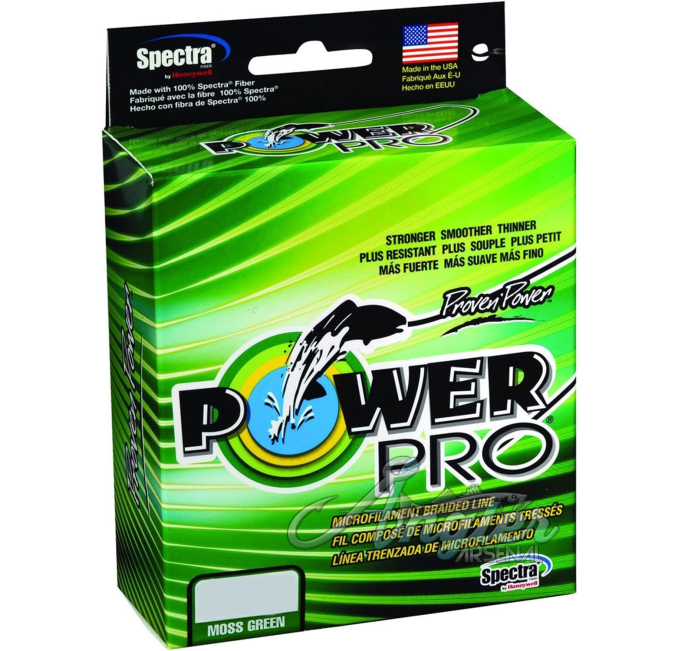 Power Pro Spectra Fiber Braided Fishing Line Moss Green 300YD 20LB Angler Arsenal