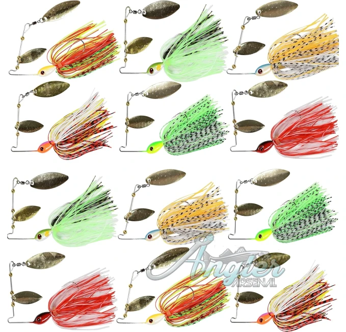 Spinnerbait Fishing Lures Kit by Angler Arsenal for All Water Types