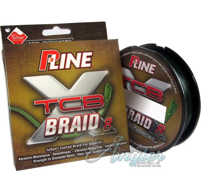 P-Line XTCB 8 Carrier Teflon Coated 10LB 300YD Green Braided Fishing Line Angler Arsenal