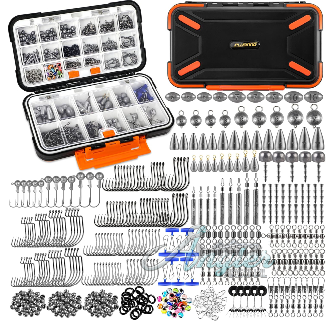 PLUSINNO 397pcs Fishing Accessories Kit by Angler Arsenal