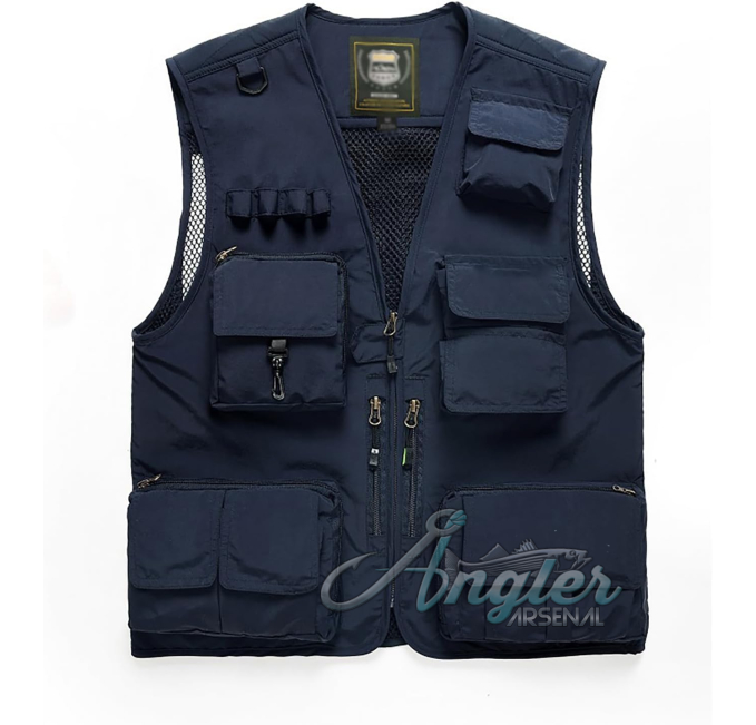 Hbufnha Summer Outdoor Mesh Vest Breathable with Pockets Angler Arsenal
