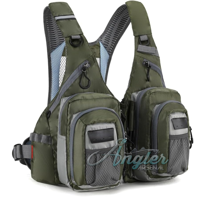 FLYDWV Fishing Vest Breathable Mesh for Trout and Perch Angler Arsenal