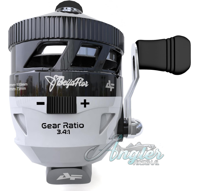 Spincast Fishing Reel by Angler Arsenal 12LB Smooth Drag 3.41 Gear