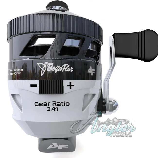 Spincast Fishing Reel by Angler Arsenal 12LB Smooth Drag 3.41 Gear