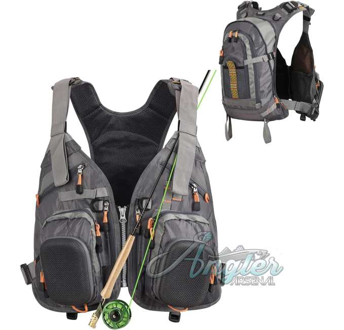 PELLOR Fly Fishing Vest Pack for Men and Women Adjustable Angler Arsenal