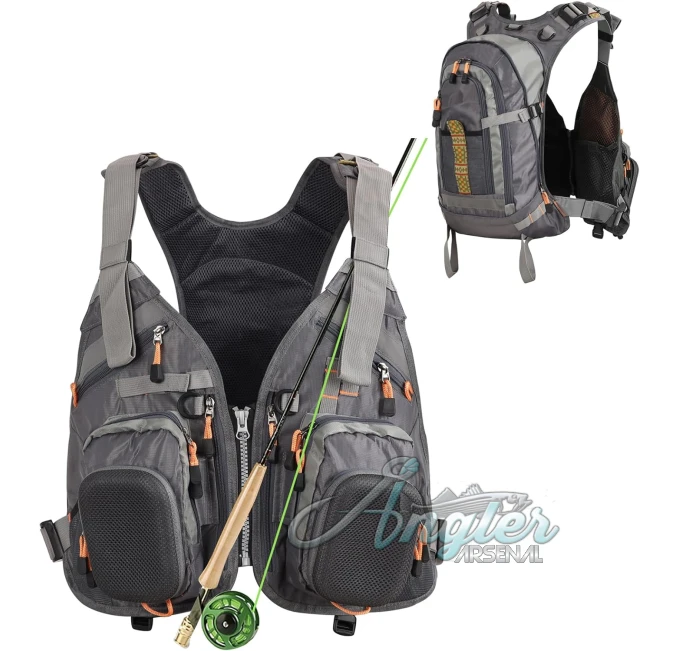 PELLOR Fly Fishing Vest Pack for Men and Women Adjustable Angler Arsenal