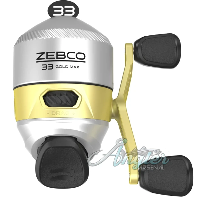 Zebco 33 MAX Gold Spincast Reel Angler Arsenal Smooth Gear Ratio